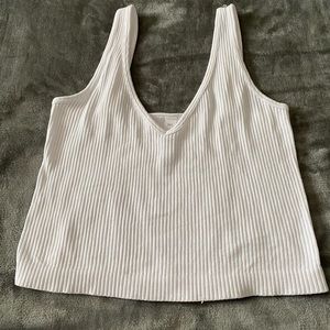 AURA Cropped White Tank